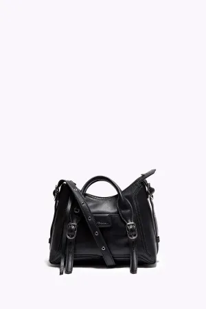 Black Pashli Moto Satchel