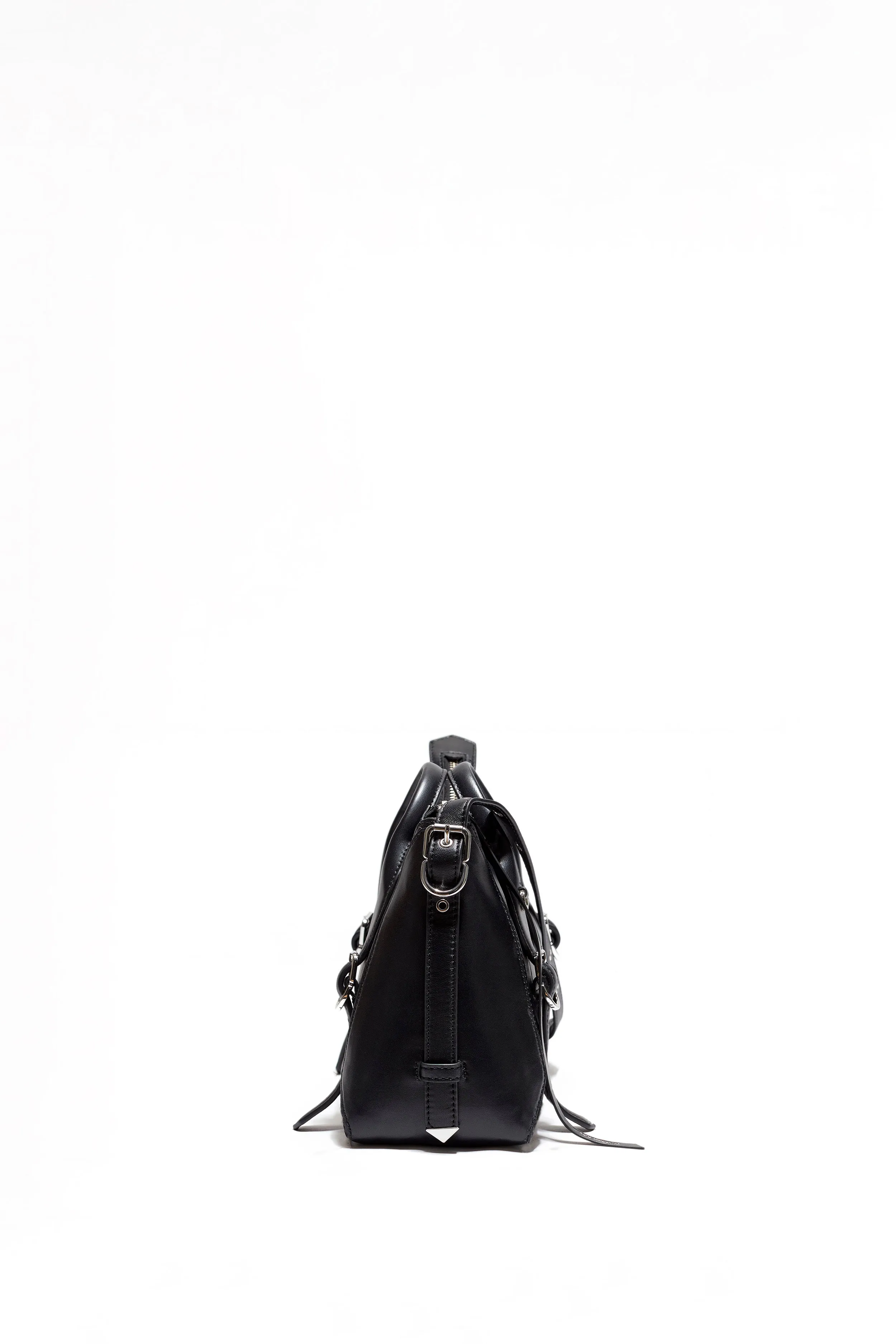 Black Pashli Moto Satchel