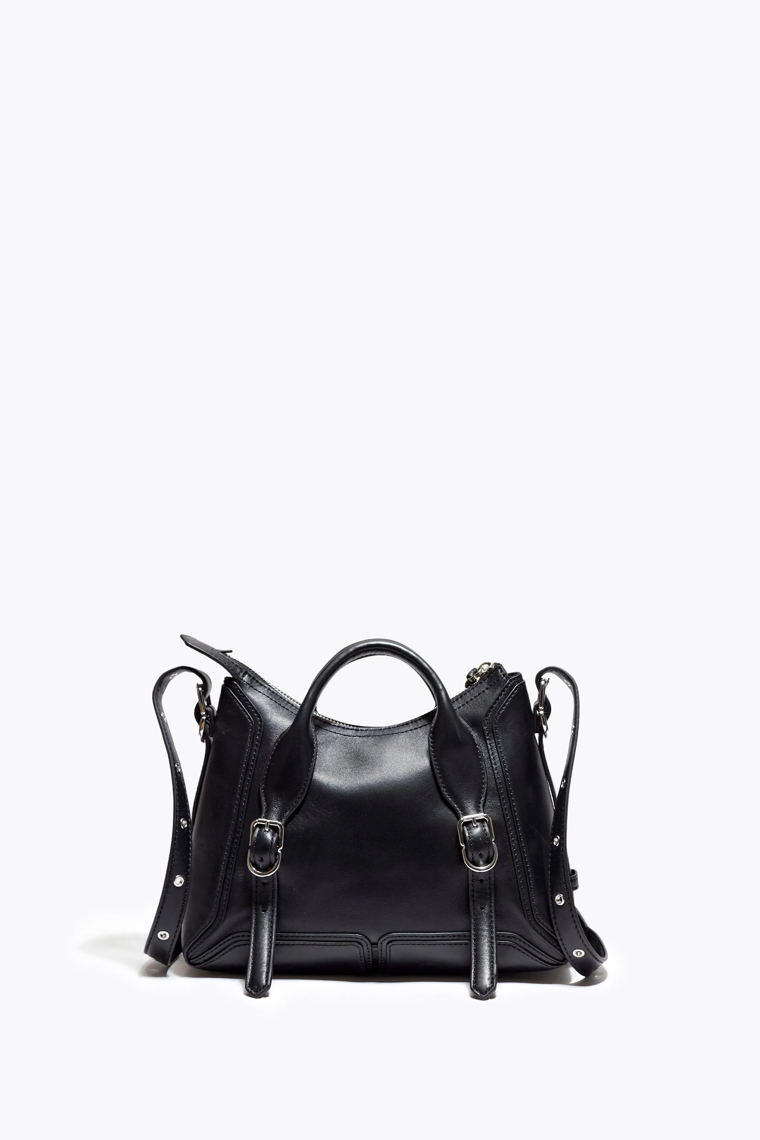 Black Pashli Moto Satchel