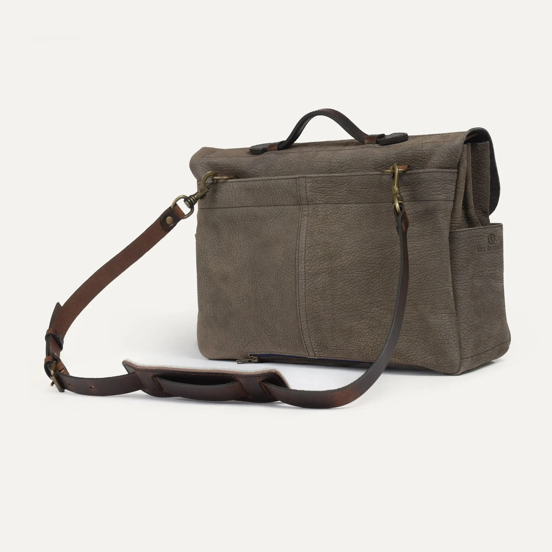 Bleu De Chauffe, Satchel Bag Charles, Khaki Brown