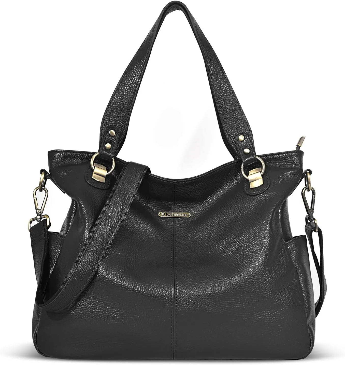 Blofinche Genuine Leather Hobo Bag for Women Large Slouchy Tote Purse Soft Real Shoulder Handbag Satchel for Laptop Work Lady
