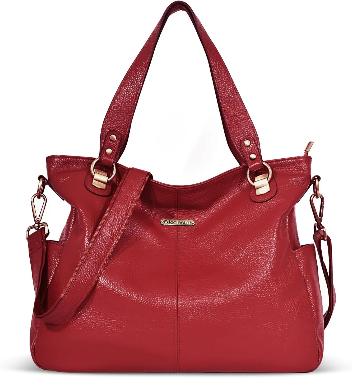 Blofinche Genuine Leather Hobo Bag for Women Large Slouchy Tote Purse Soft Real Shoulder Handbag Satchel for Laptop Work Lady