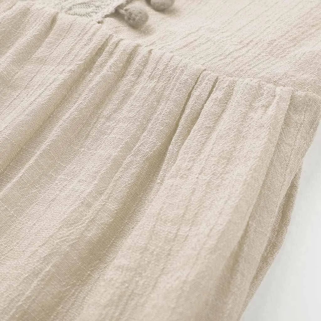 Bohemian Dress for Women Fashion Plus Size V-Neck Lace Hem Fringe Long Sleeve Flowy Dress Elegant Vacation Maxi Dress