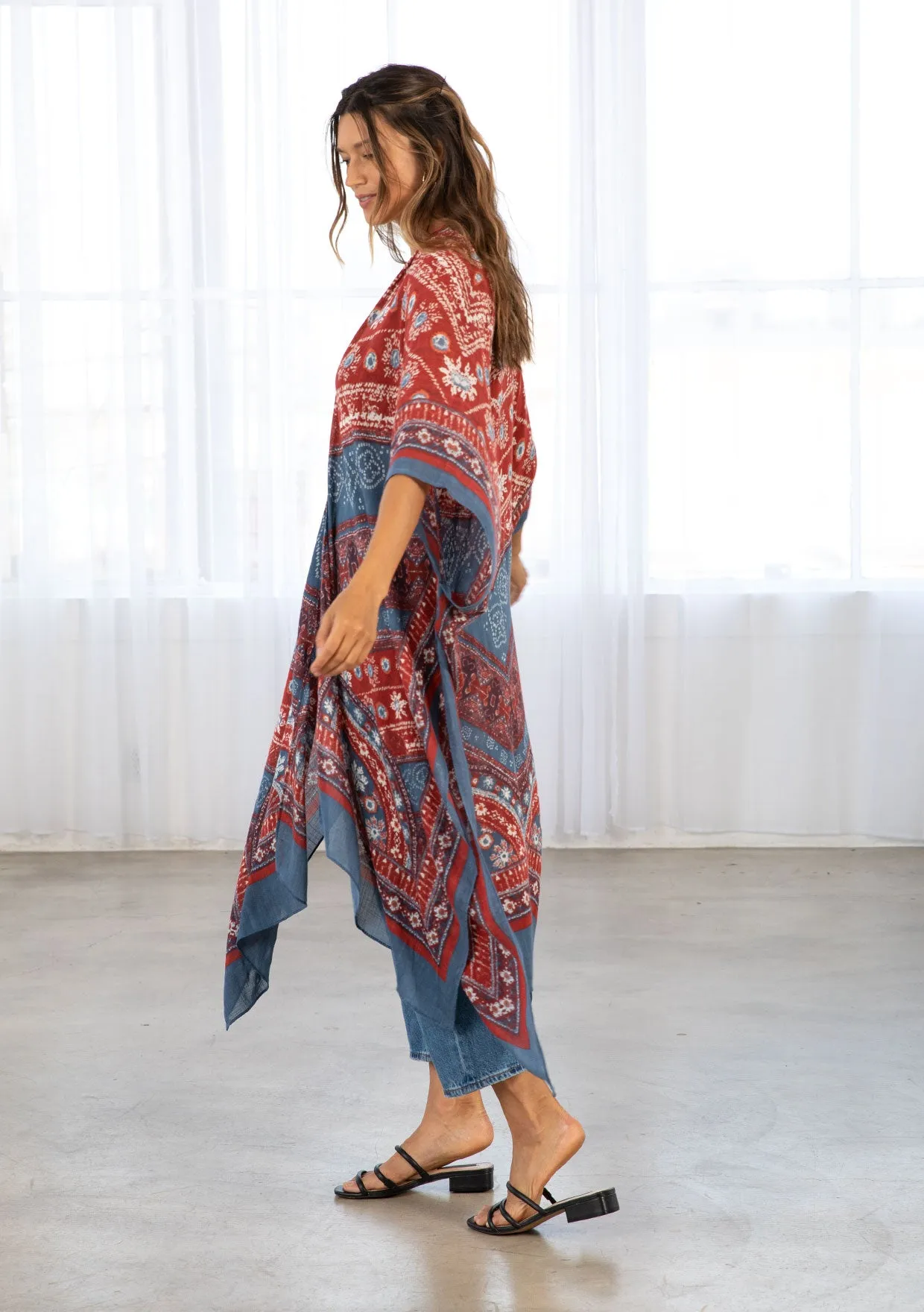 Bohemian Paisley Open Front Kimono