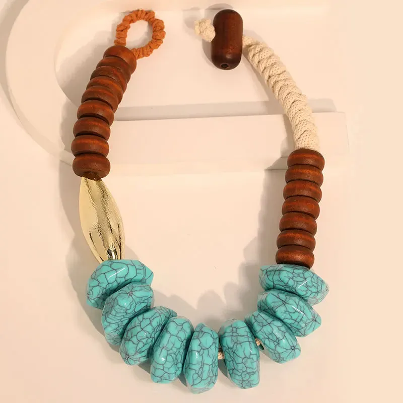 Bohemian Statement Beads Necklace