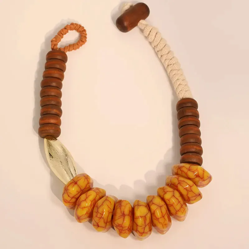 Bohemian Statement Beads Necklace