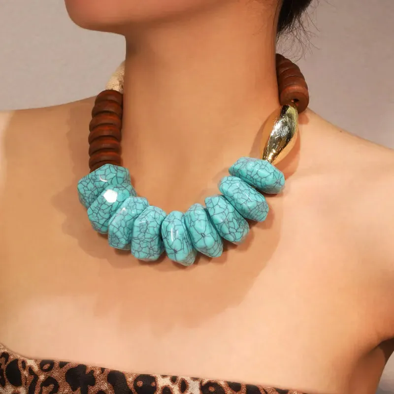 Bohemian Statement Beads Necklace