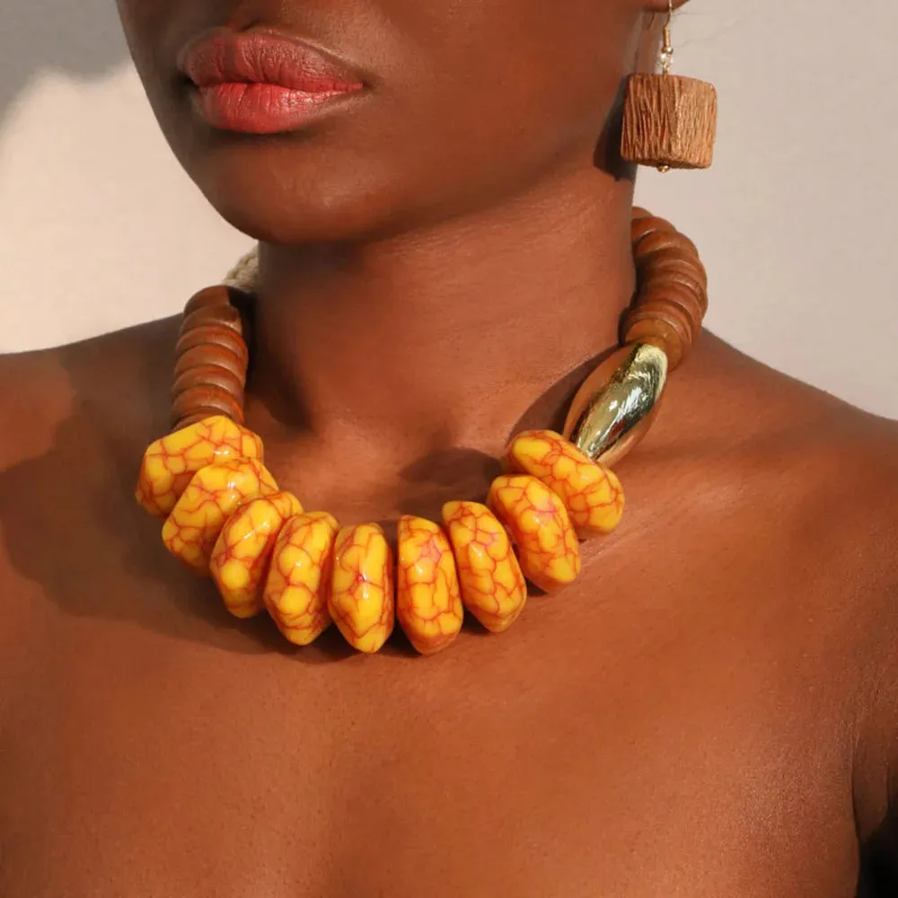 Bohemian Statement Beads Necklace