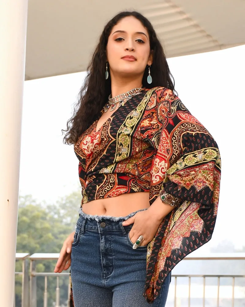 Bohemian sunset paisley top