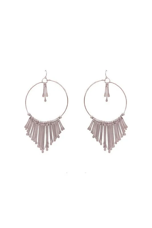 BOHEMIAN TASSEL HOOP EARRING