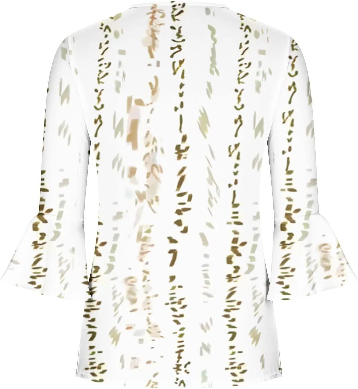 Bohemian Tops for Women Trendy 2023 Sexy Elegant t-Shirt Boho Floral Print 3/4 Bell Sleeve v Neck Shirts Blouse