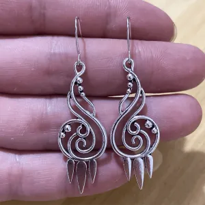 Boho Vintage Hollow Spiral Dangle Earrings For Men