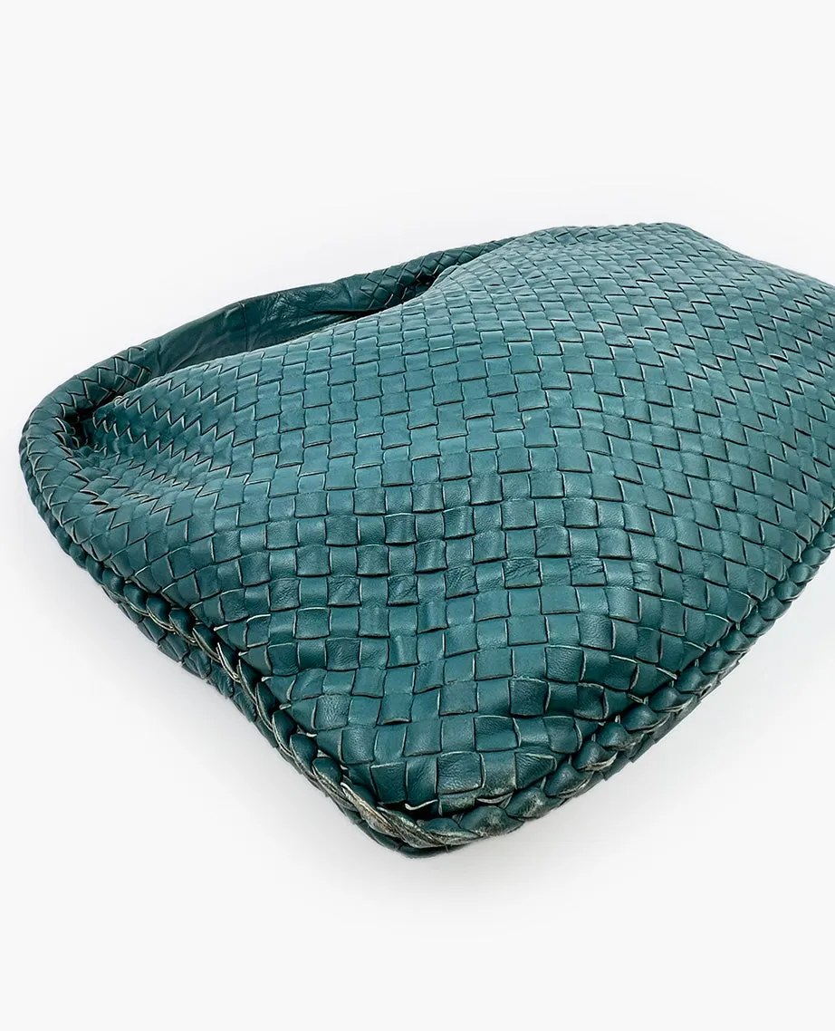 Bottega Veneta Intrecciato Hobo Bag Green