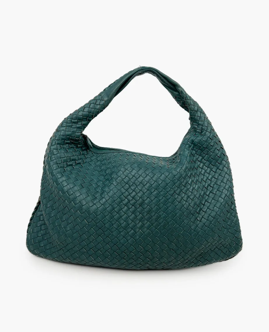 Bottega Veneta Intrecciato Hobo Bag Green