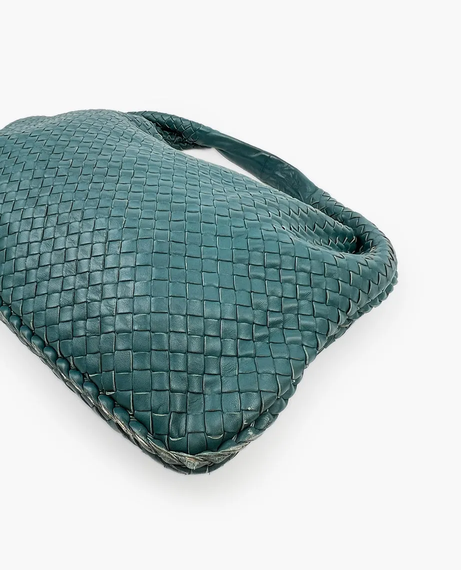 Bottega Veneta Intrecciato Hobo Bag Green
