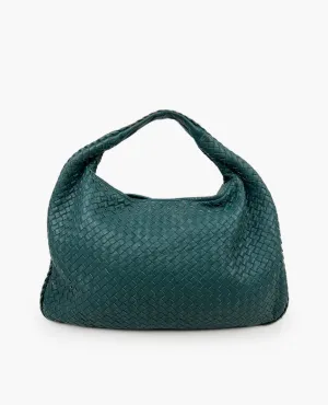 Bottega Veneta Intrecciato Hobo Bag Green