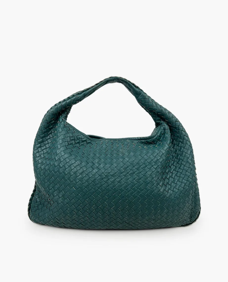 Bottega Veneta Intrecciato Hobo Bag Green