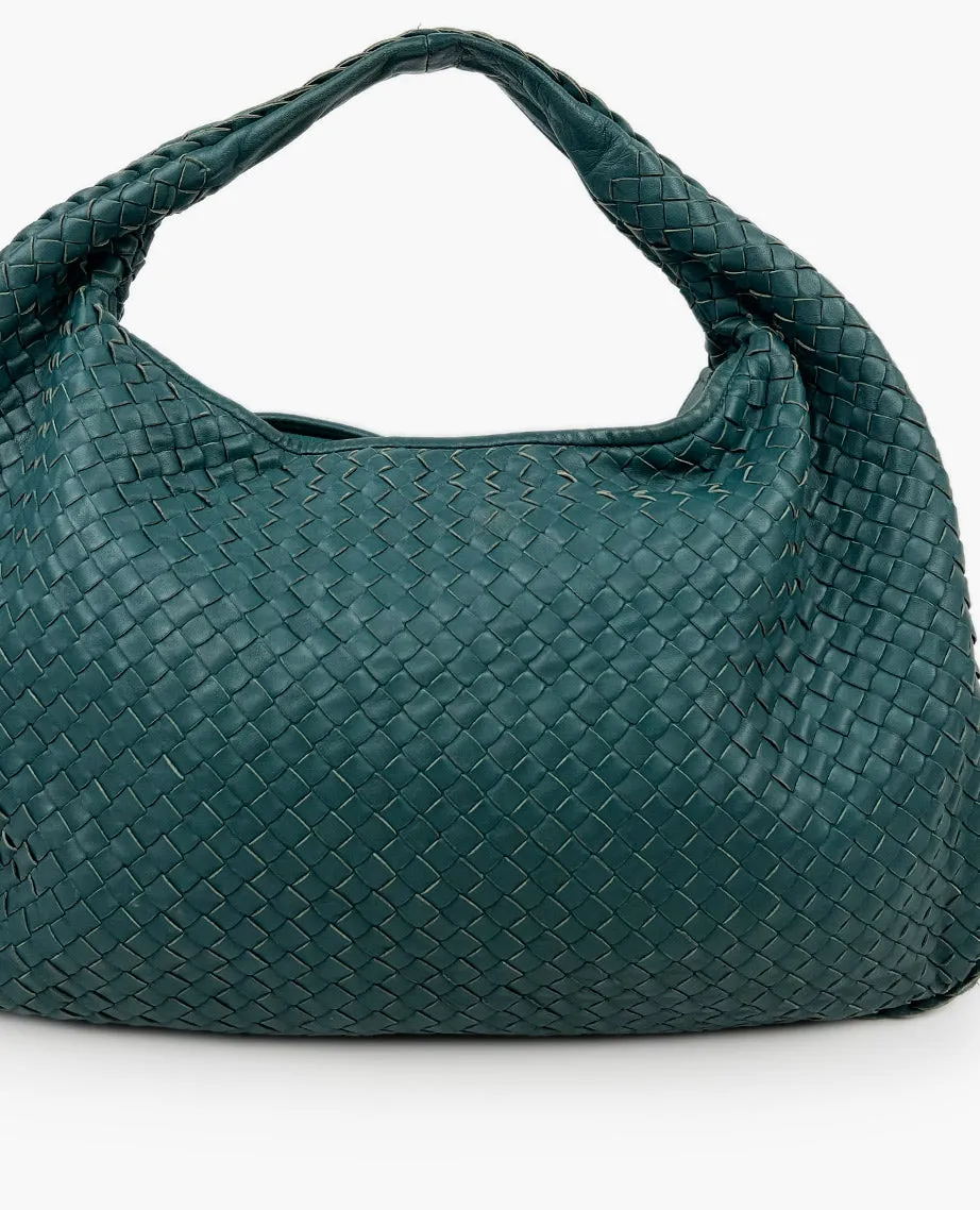 Bottega Veneta Intrecciato Hobo Bag Green