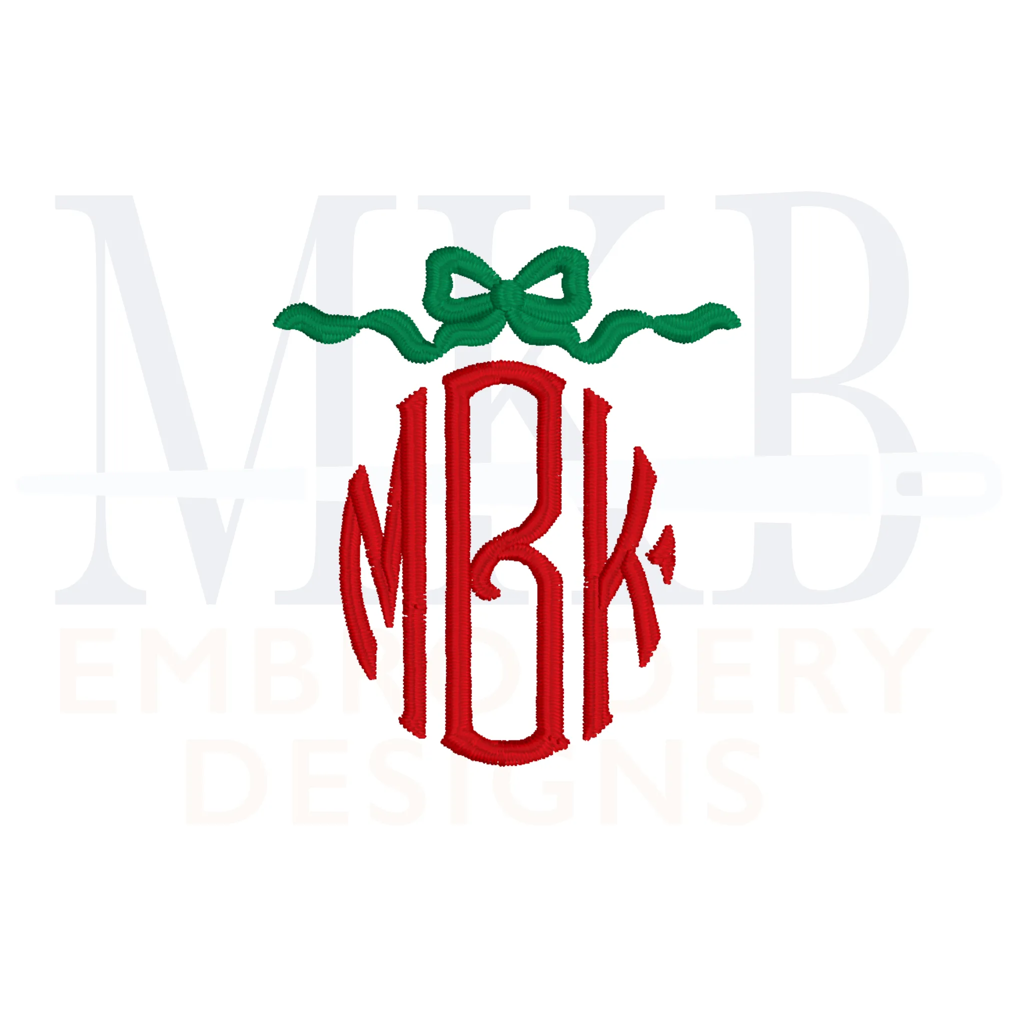 Bow Ribbon Frame Small Machine Embroidery Design File