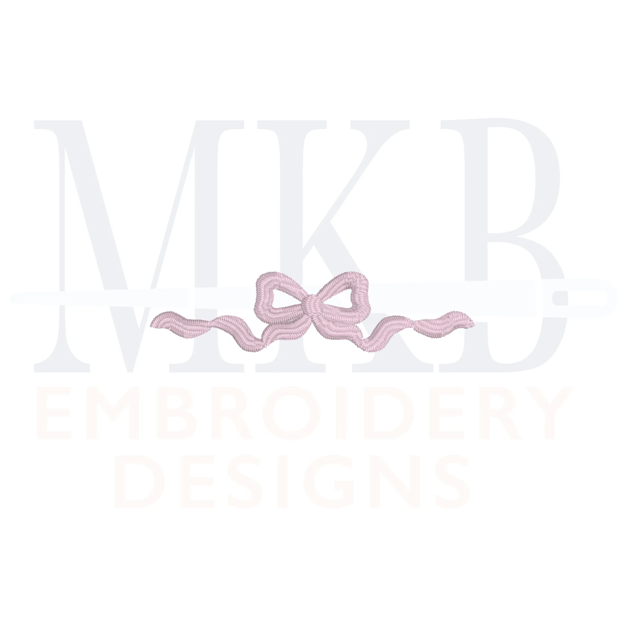 Bow Ribbon Frame Small Machine Embroidery Design File