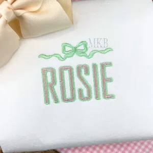 Bow Ribbon Frame Small Machine Embroidery Design File
