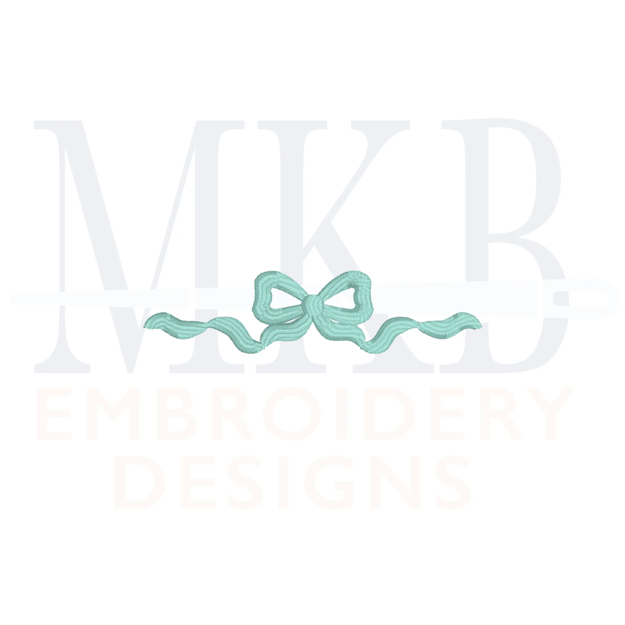 Bow Ribbon Frame Small Machine Embroidery Design File