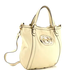 Britt Web Convertible Satchel Leather Large