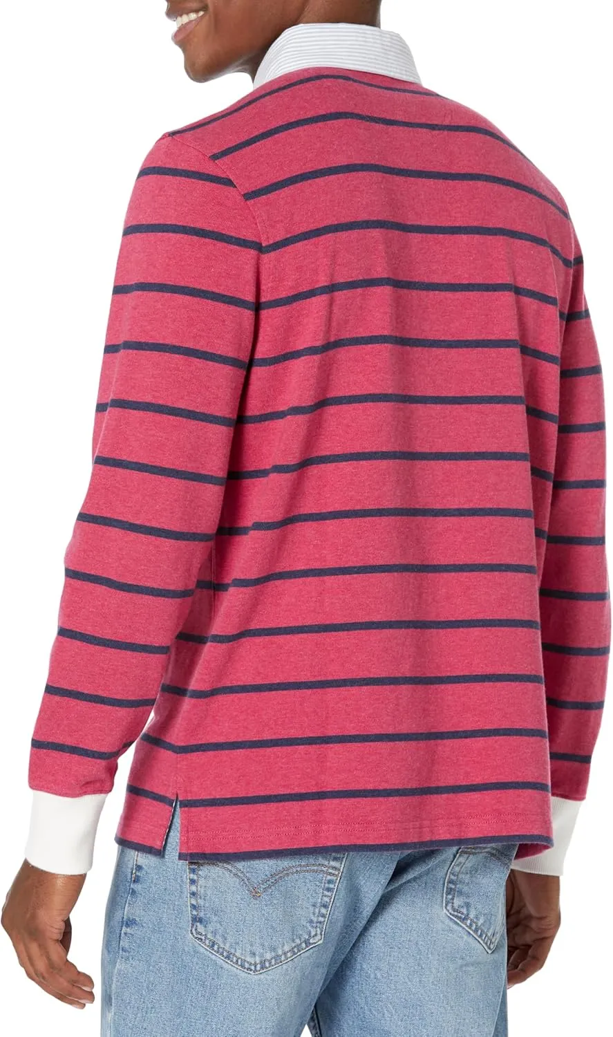 Brooks Brothers Men's Long Sleeve Bb Stripe Rugby Shirt