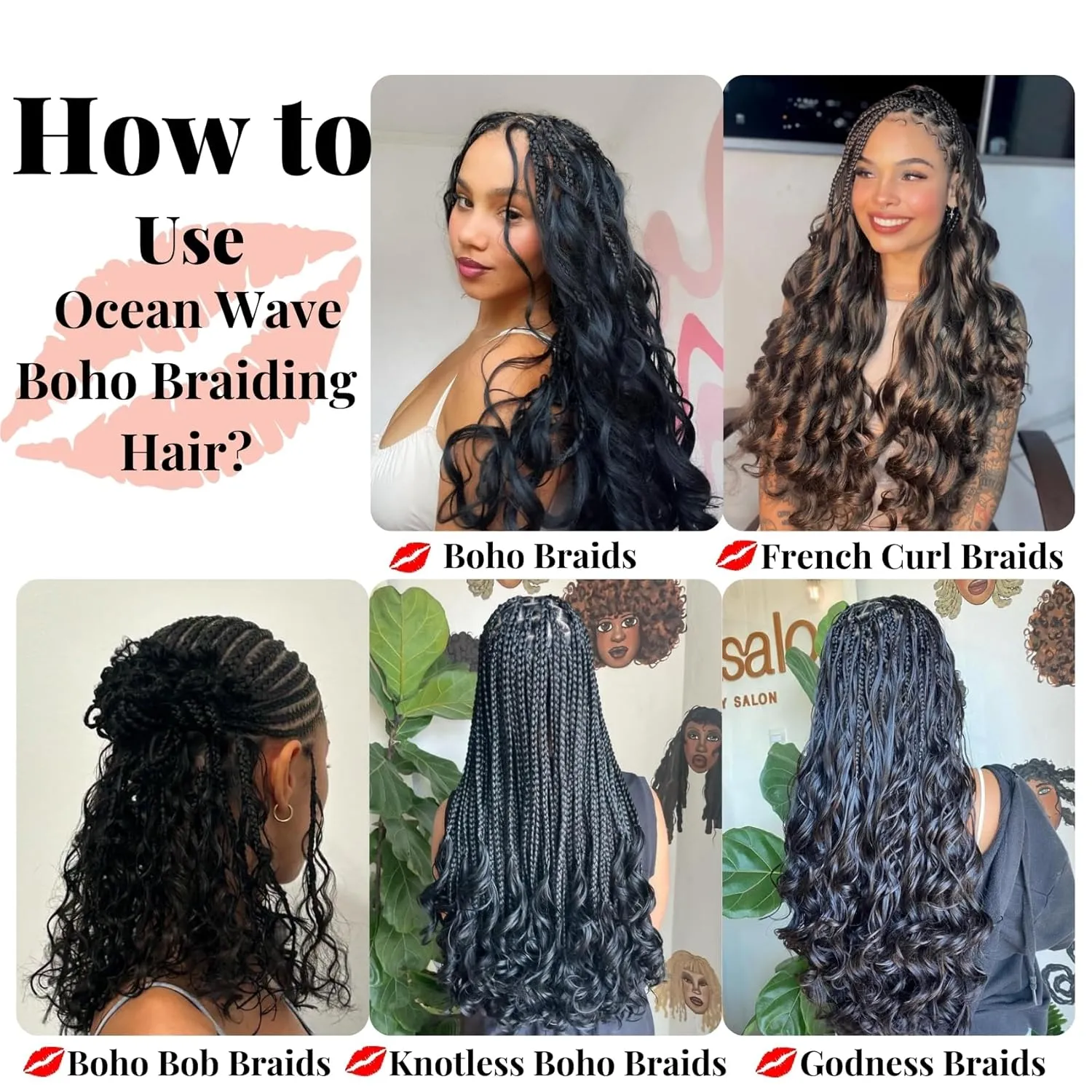 Brown Braiding Hair Pre Stretched for Boho Braids 4# Ocean Wave Crochet Boho Braiding Hair Hypoallergenic Extensions for Box Bohemian Braids knotless ez Braid Pre Stretched