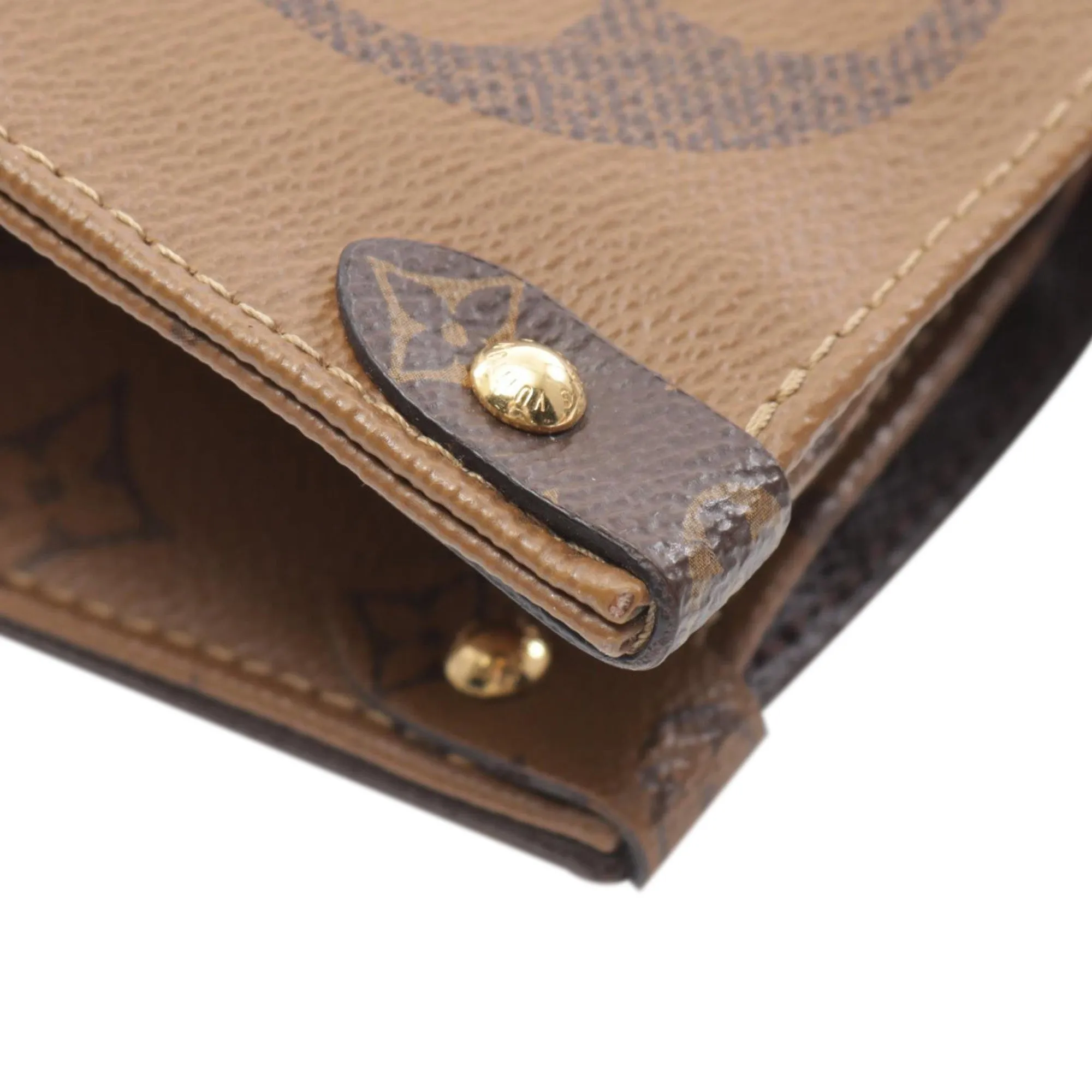 Brown Louis Vuitton Monogram Reverse Giant OnTheGo GM Satchel