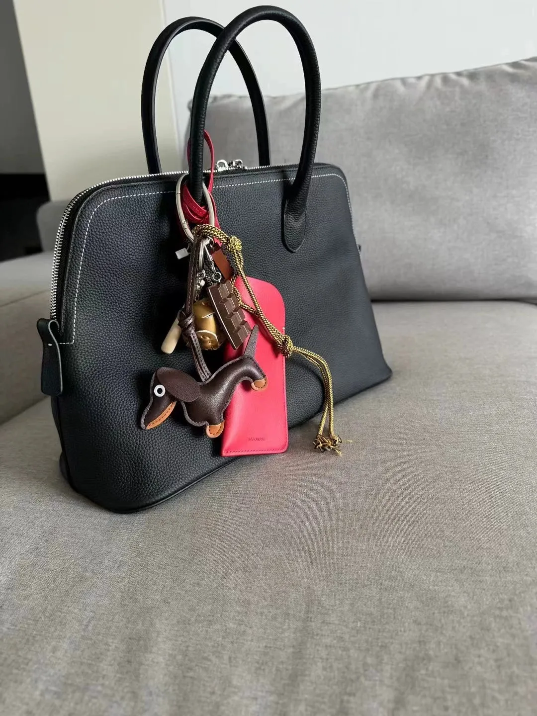 Brown Suede Handbag