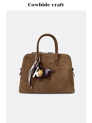 Brown Suede Handbag