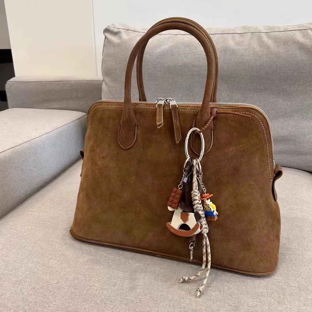 Brown Suede Handbag