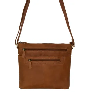 Brunswick - (New England Buff Leather) Multi Zip Cross Body Bag
