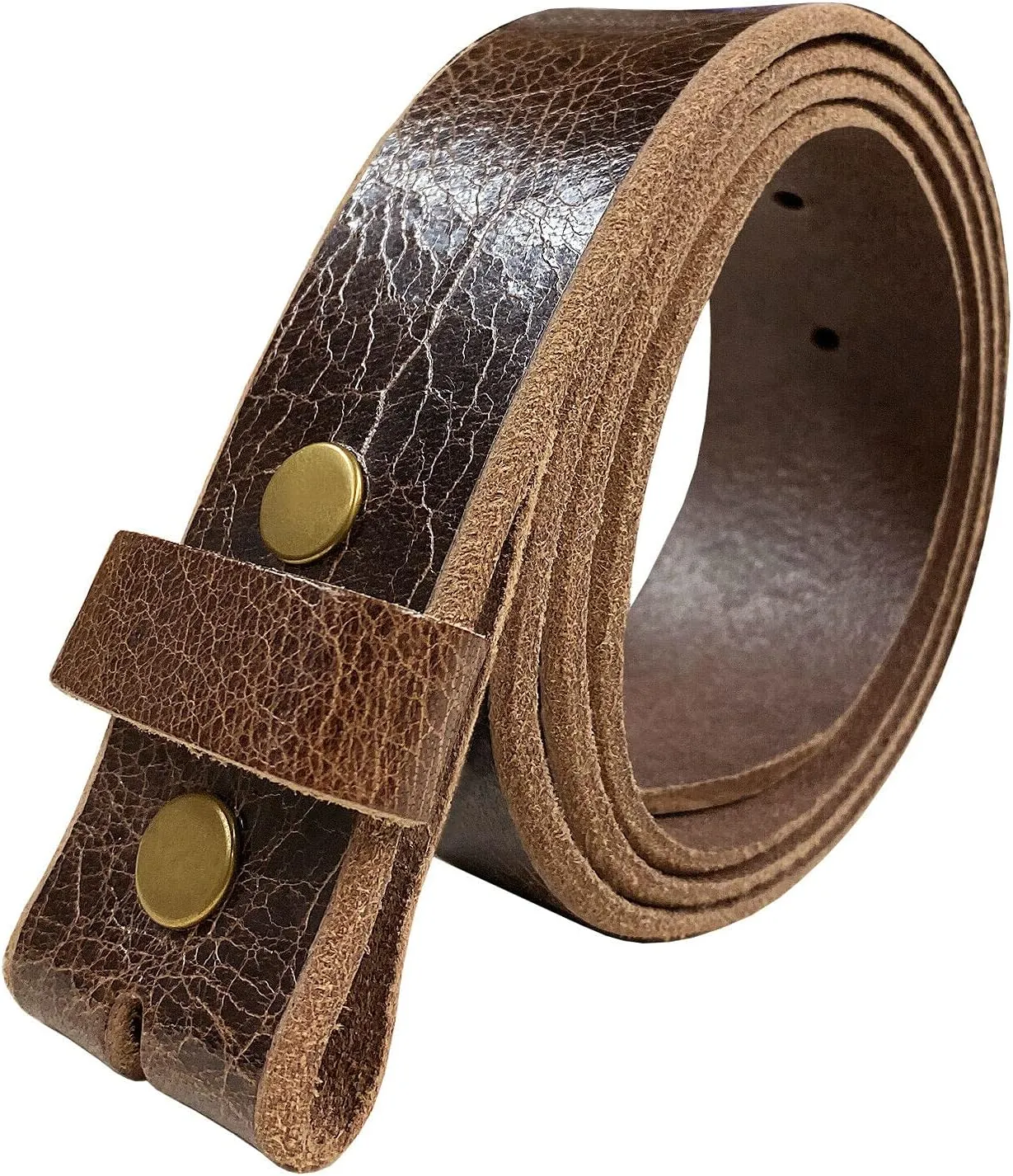 BS304 Genuine Full Grain Vintage Leather Belt Strap or Belt with Buckle_1-1/2"(38mm) wide