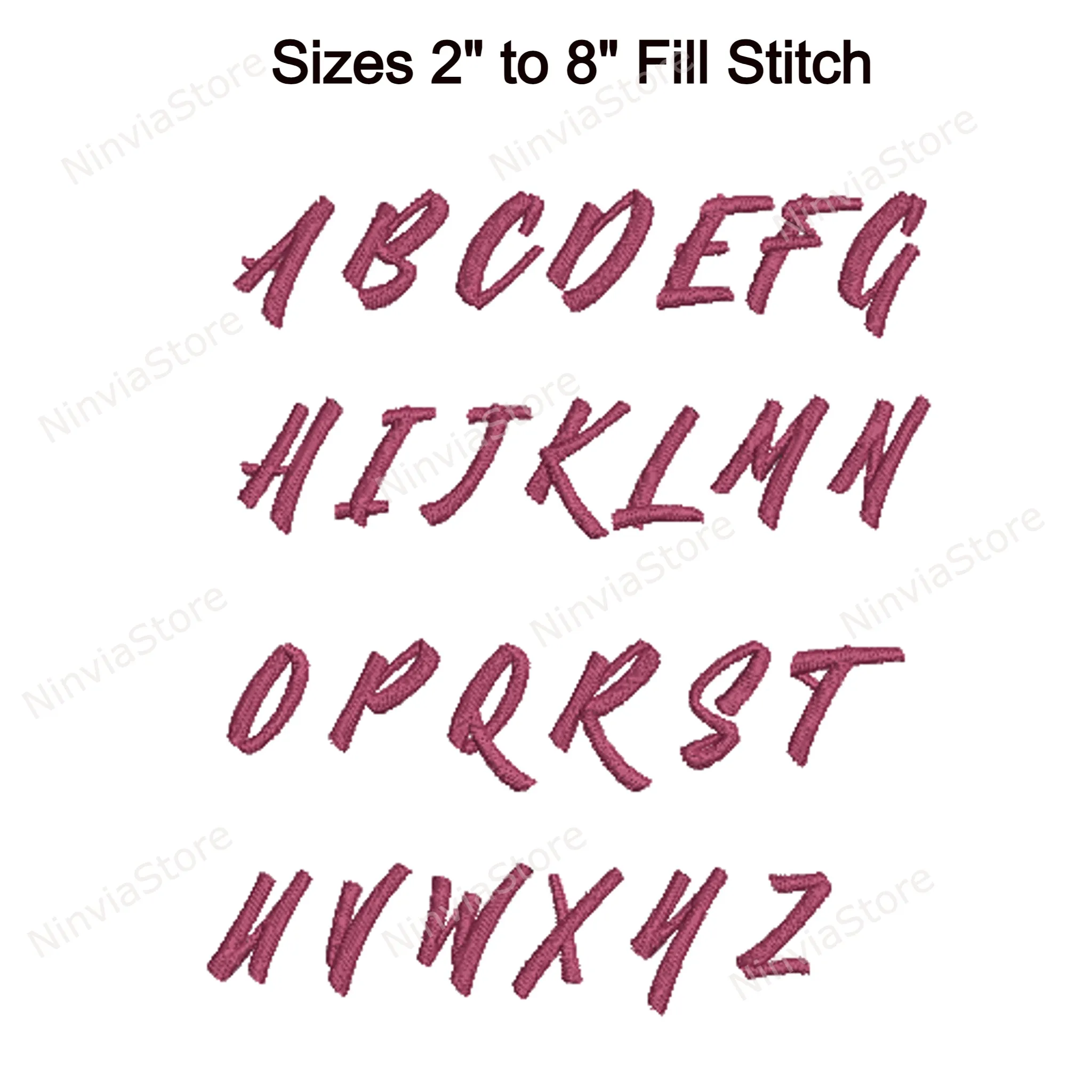 Bucket Script Machine Embroidery Font, 14 sizes, 8 formats, BX Font, PE font, Monogram Alphabet Embroidery Designs