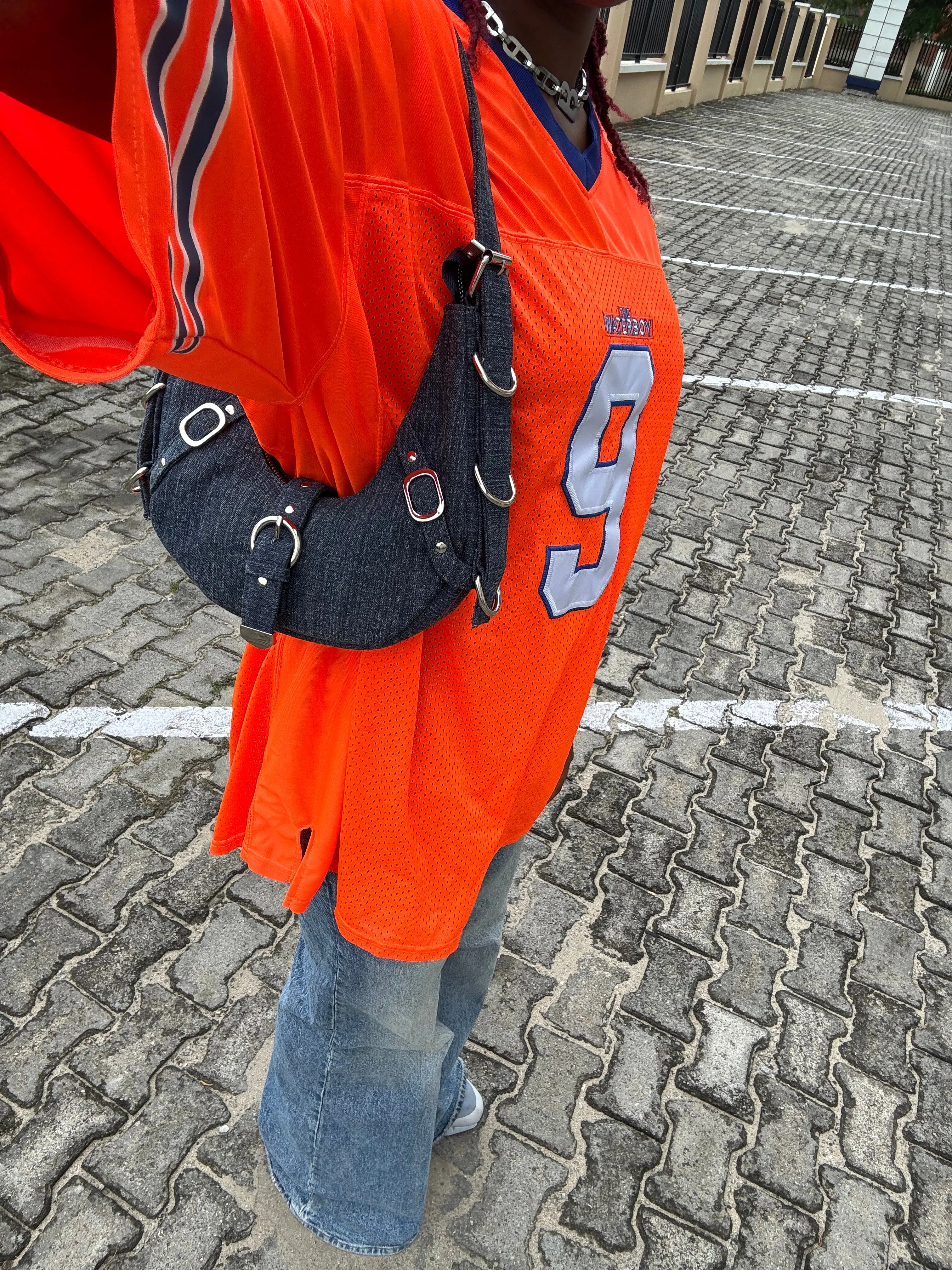 Buckle denim bag