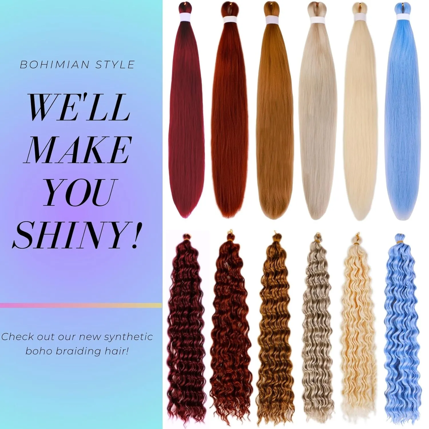Burgundy Braiding Hair Pre Stretched for Boho Braids Synthetic Pre-stretched Knotless 900# Boho Braiding Hair Non toxic