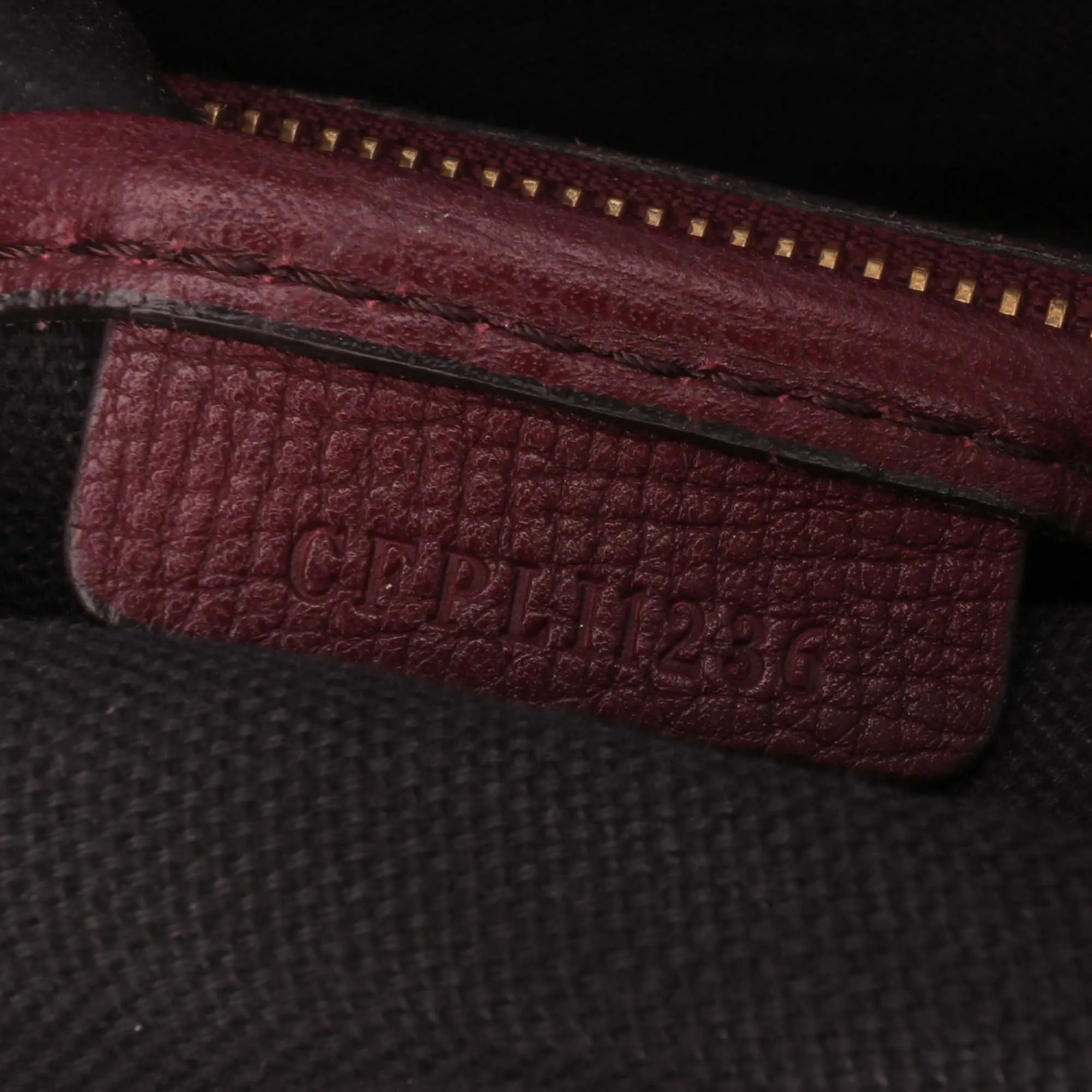 Burgundy Burberry Medium Leather and House Check Banner Satchel