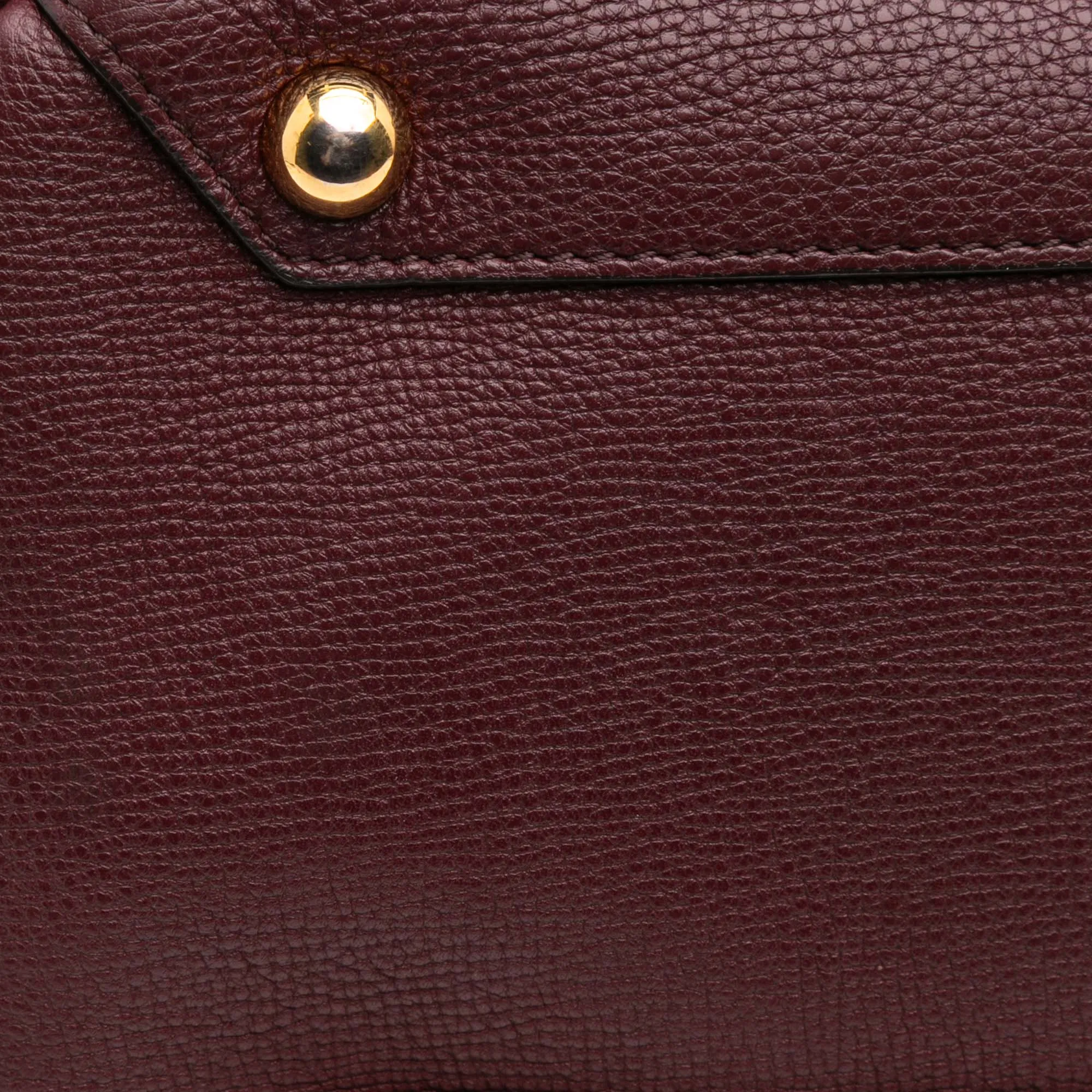 Burgundy Burberry Medium Leather and House Check Banner Satchel