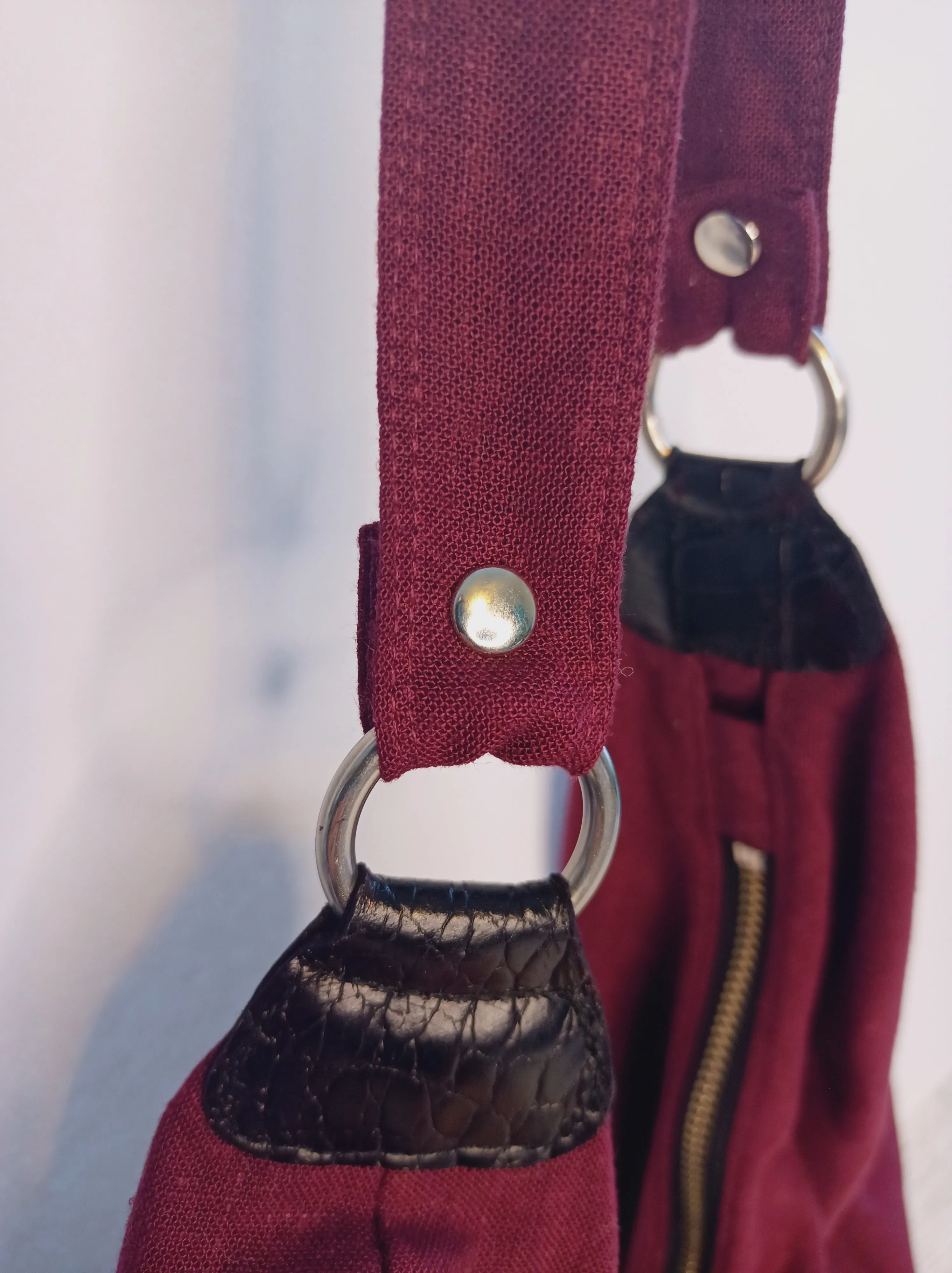 Burgundy Hobo Bag