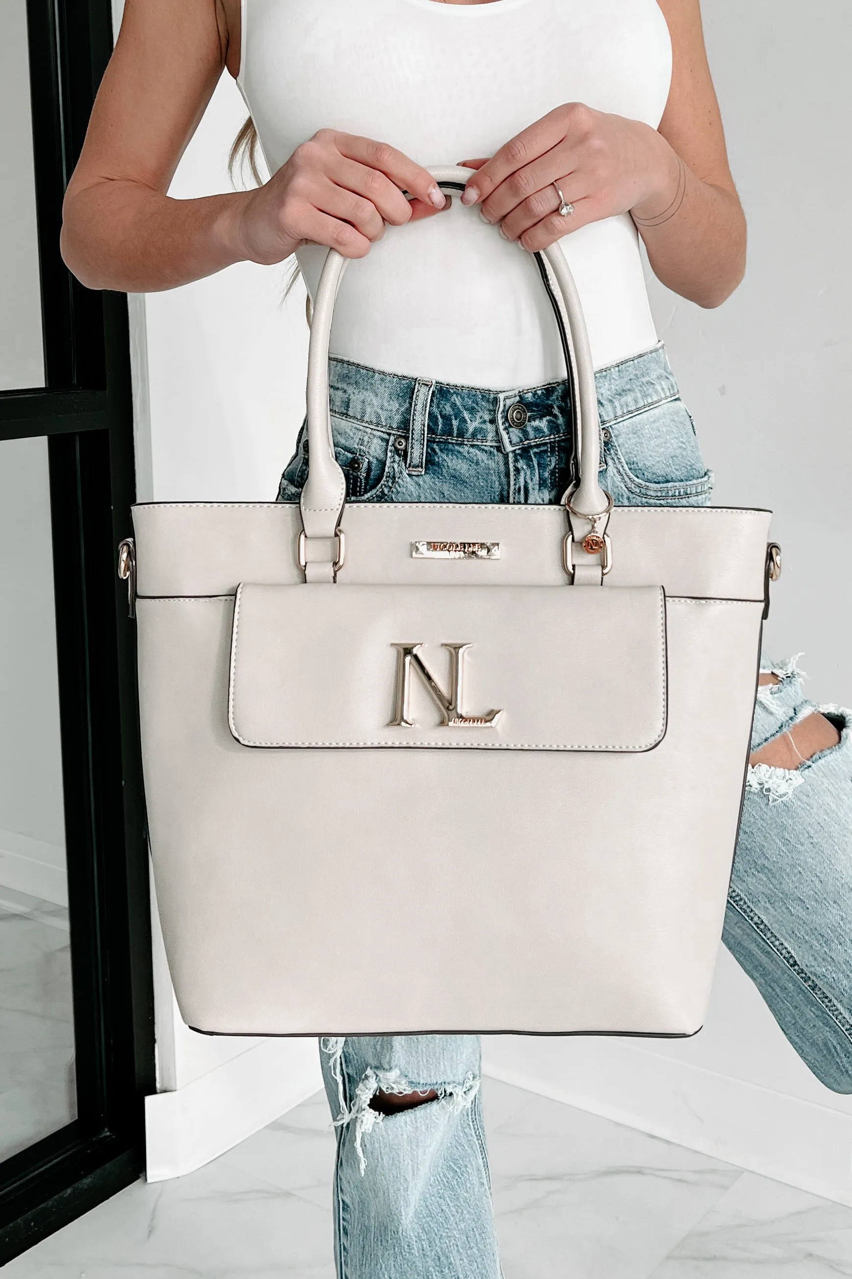 Business Woman Nicole Lee 3-Piece Purse Set (Warm Gray)