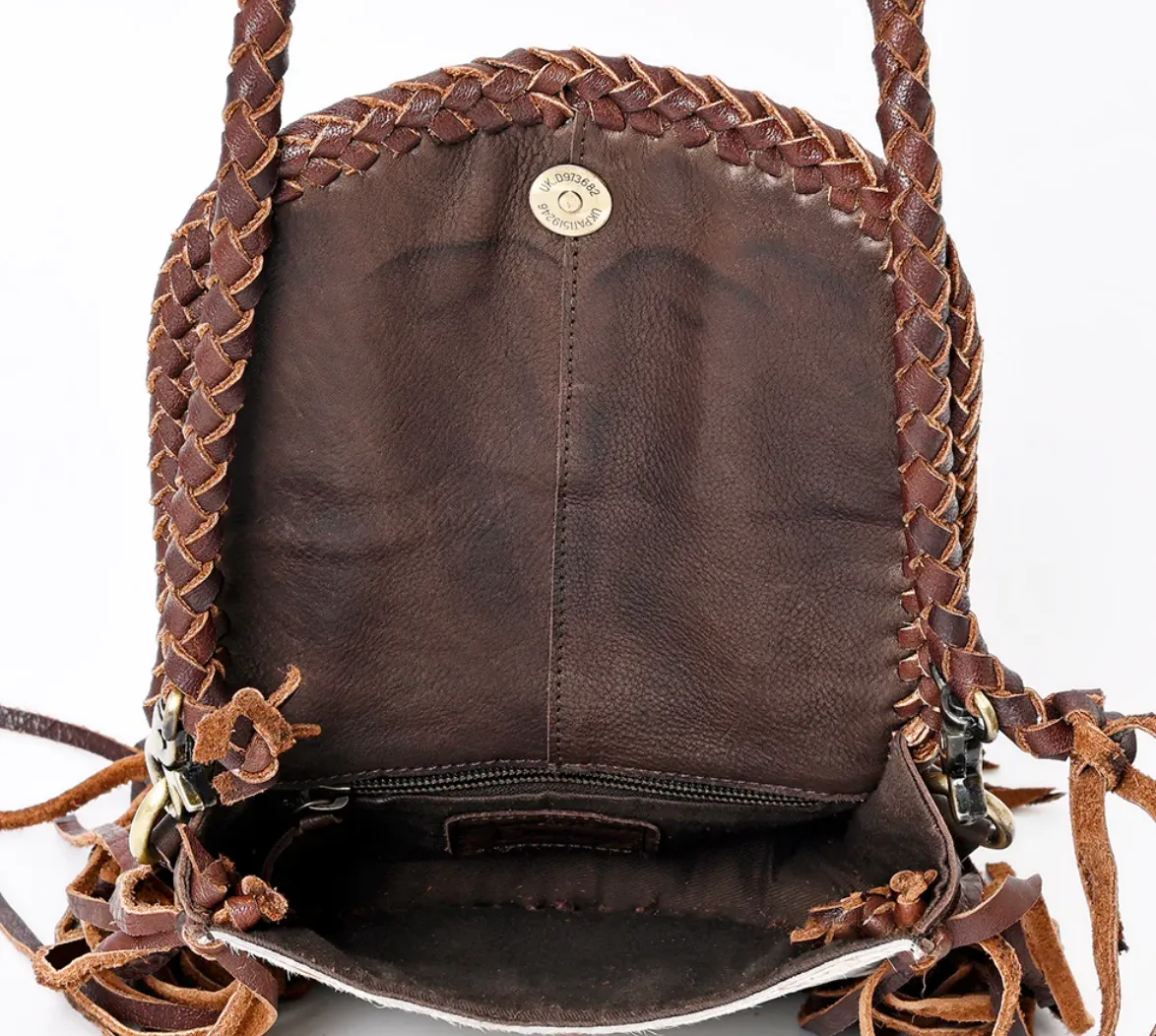 Callie Cowhide Fringe Crossbody