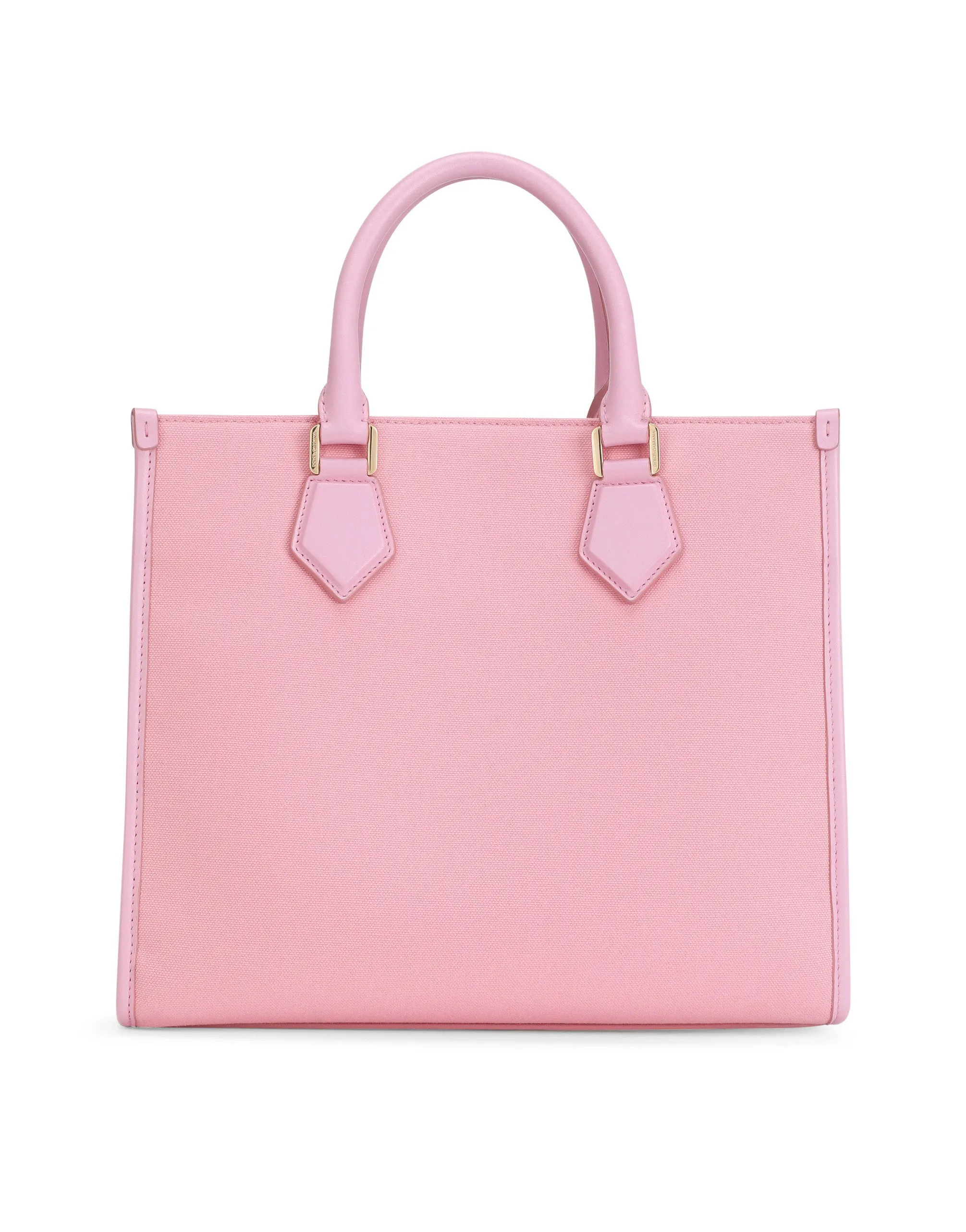 Canvas shopper with embroidered logo