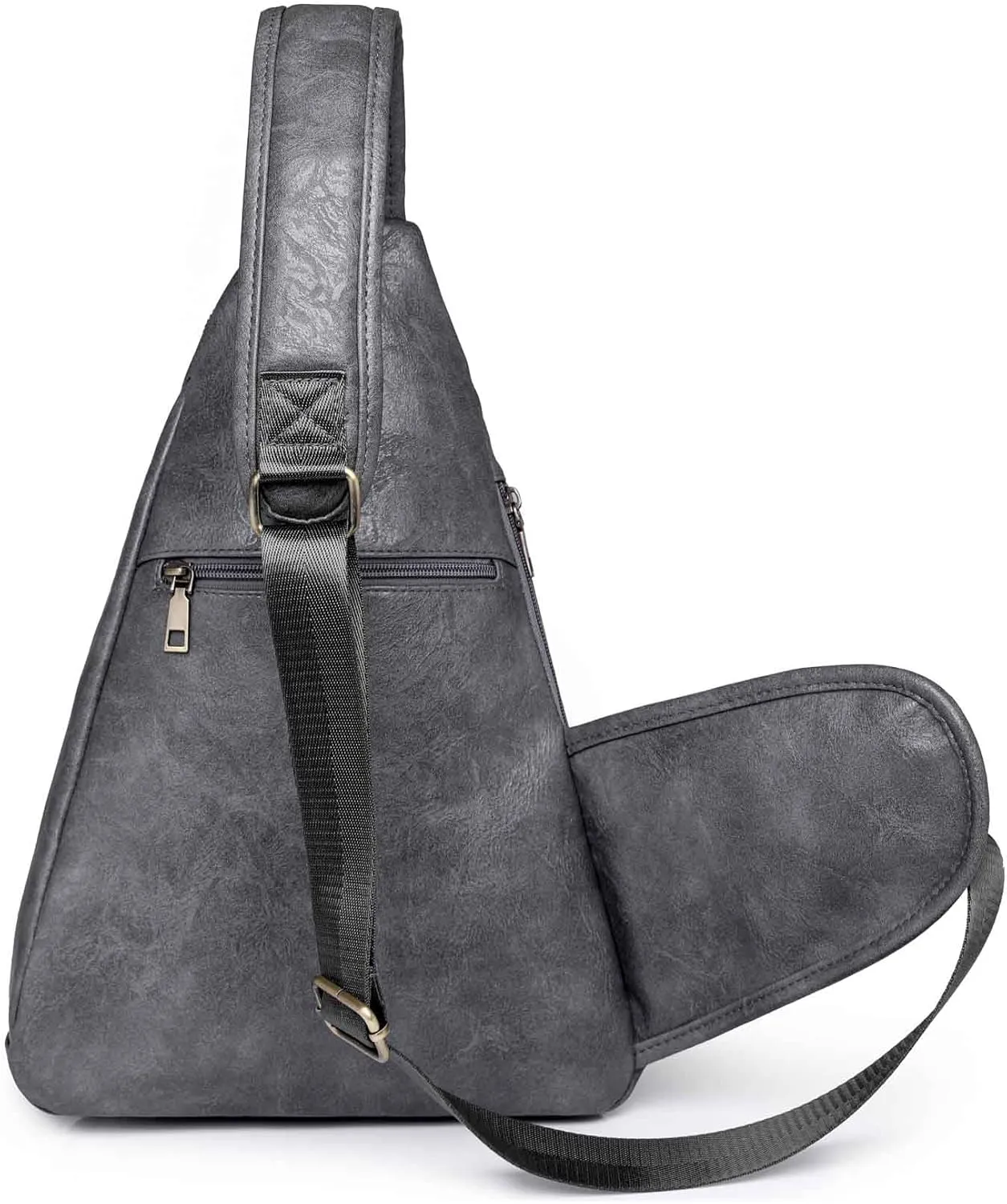 Capacity Crossbody Sling Backpack Fanny Pack Chest Shoulder Bag Daypack for Women Men(Brown)