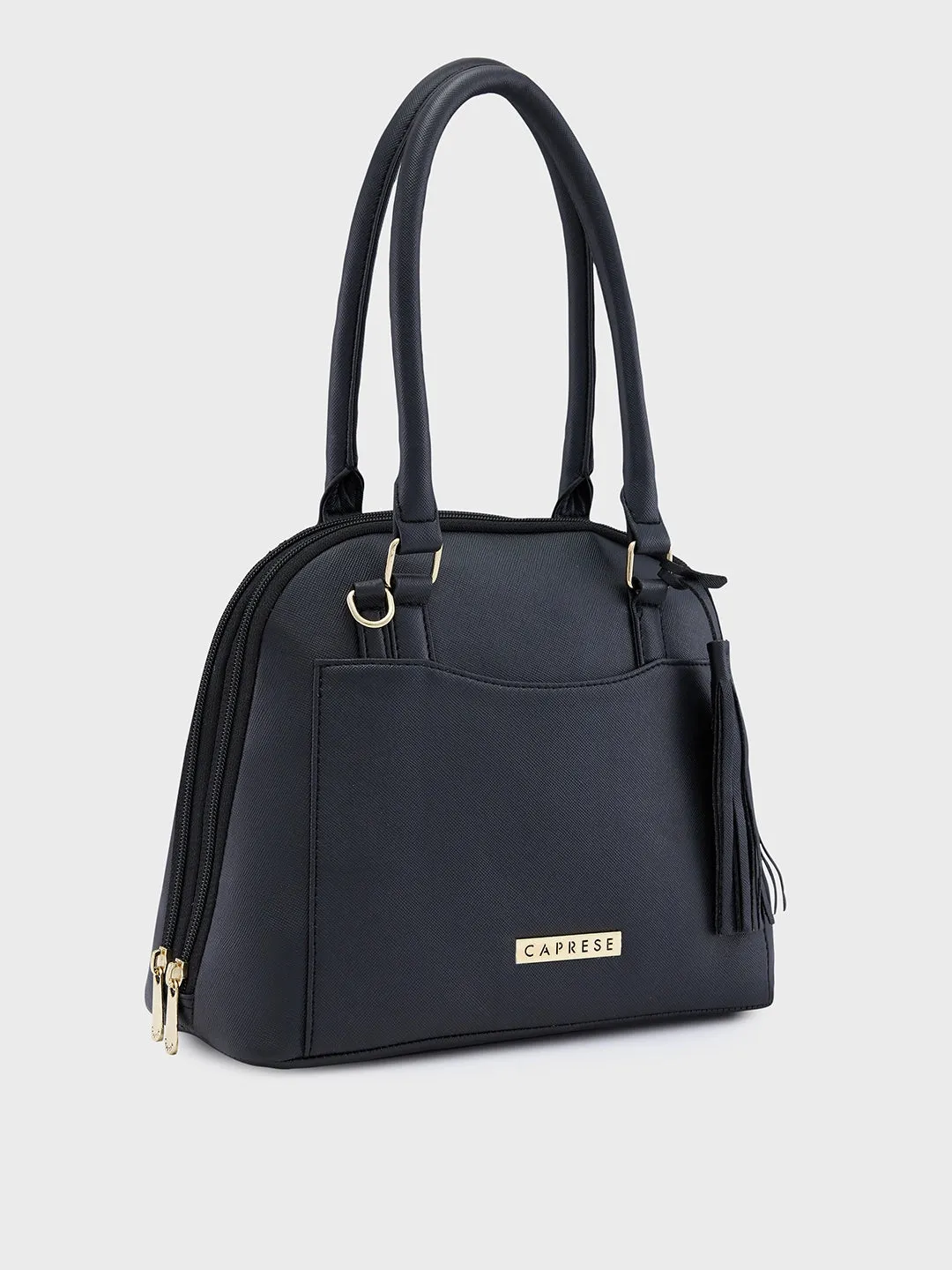 Caprese Montana Small Black Satchel Bag