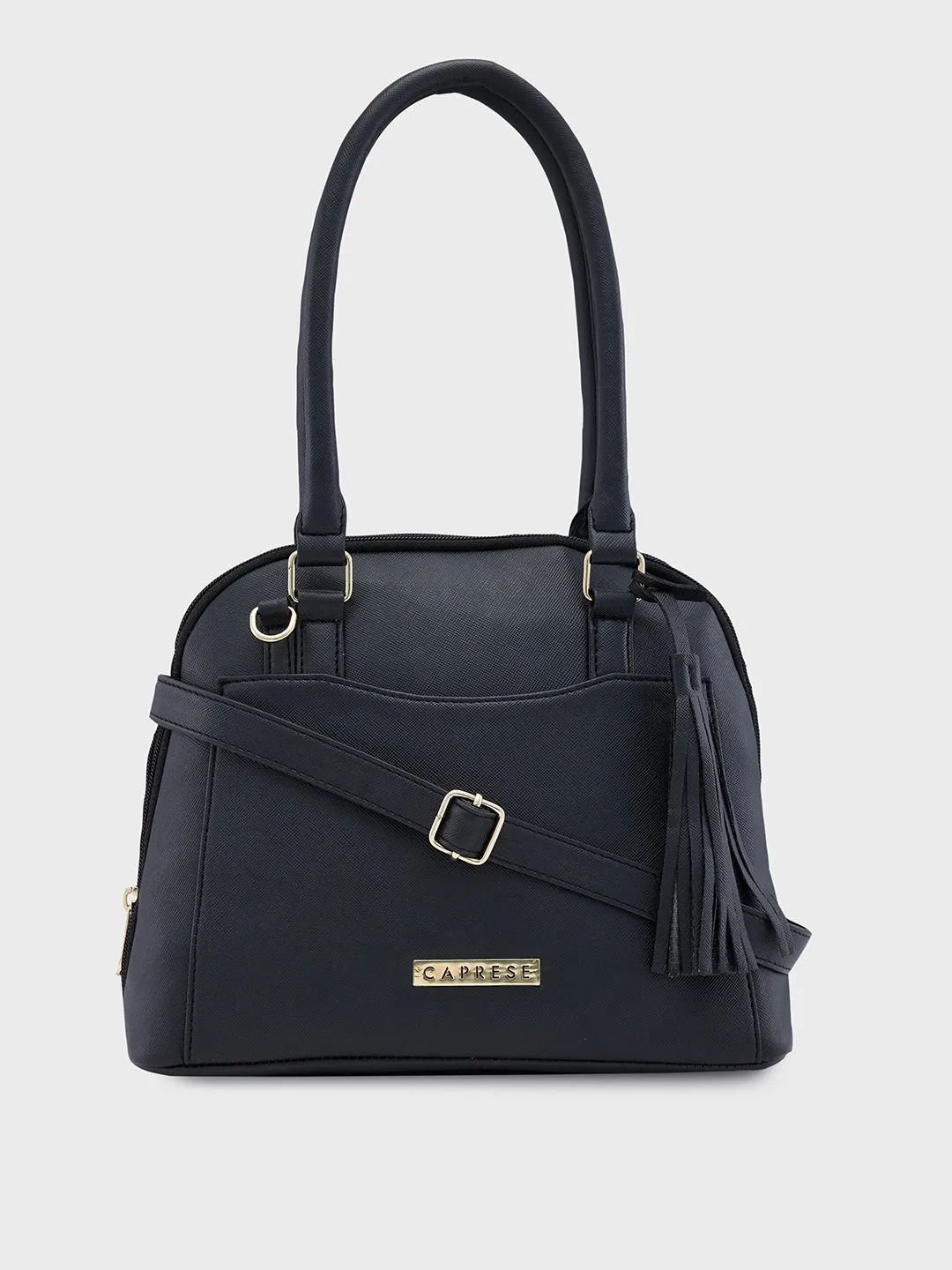 Caprese Montana Small Black Satchel Bag