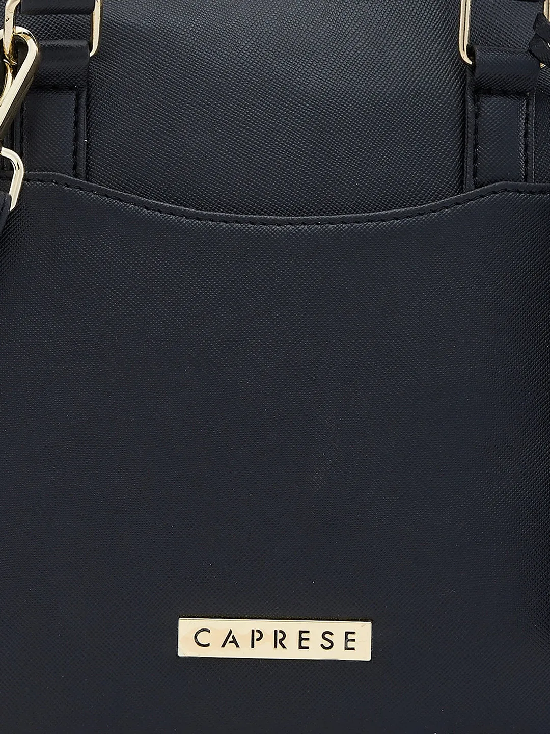 Caprese Montana Small Black Satchel Bag