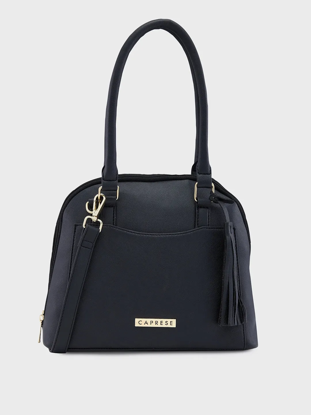 Caprese Montana Small Black Satchel Bag
