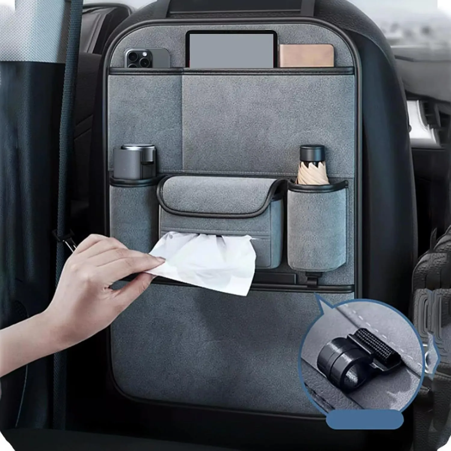 Car Seat Storage Bag for Dodge Charger AWD 2011 2012 2013 2014 2015 2016 2017 2018 2019 2020 2021 2022 2023 2024, Multifunctional Tidy Back Hanging Organiser Travel Pocket Universal Accessories